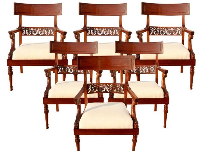 Six fauteuils au modèle de G. JACOB